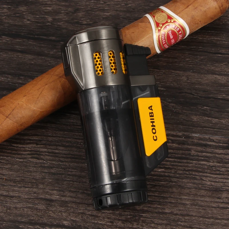COHIBA гаджеты ветрозащитная 3 лампочки портативная прозрачная пластиковая