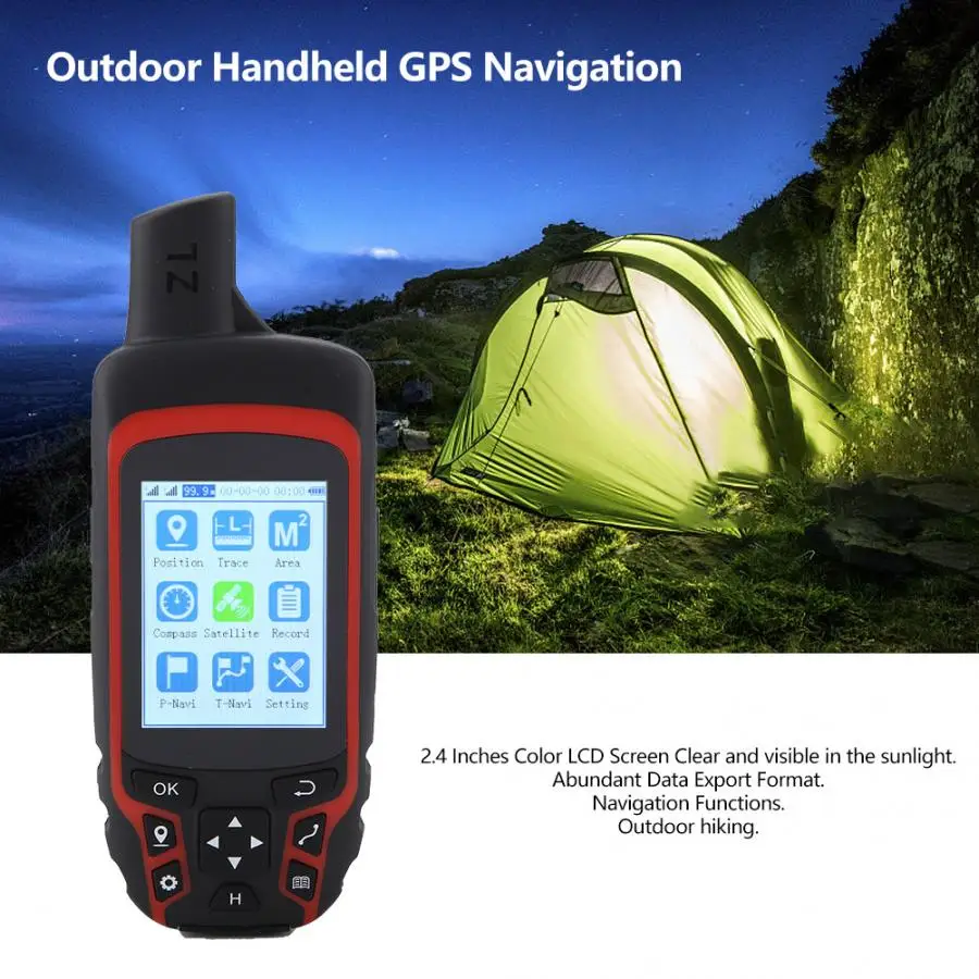 A6 Handheld GPS Receiver Navigation Outdoor Travel Locator Finder USB Rechargeable With Compass AC110V US Plug|Искатели