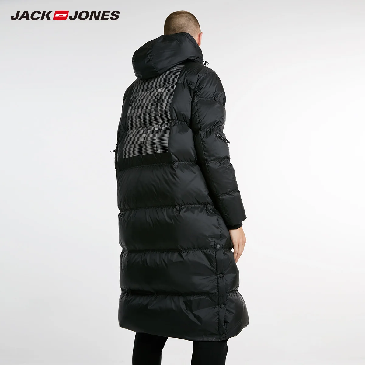 JackJones Мужская зимняя длинная куртка с капюшоном уличная верхняя одежда мужская