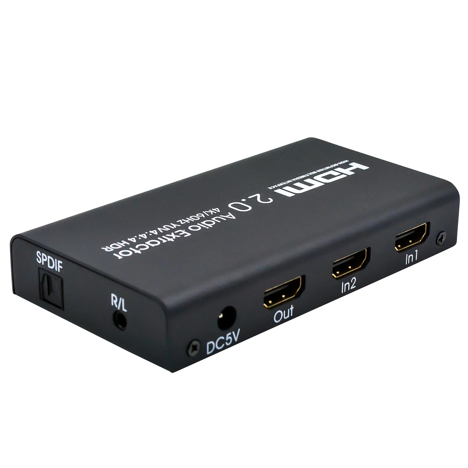 Топ HDMI2.0 аудио экстрактор сплиттер 2in 1out 4K при 60Hz YUV 4:4:4 HDR для HDTV dvd плеер Blu Ray