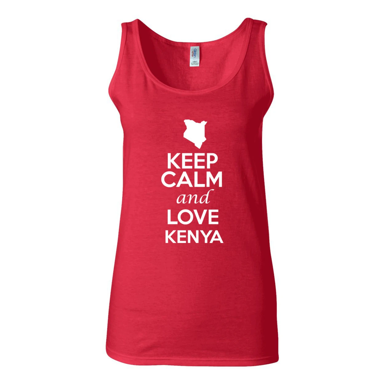 Молодежный патриотический Топ без рукавов в стиле Keep Calm And Love Kenya Country 1269|Футболки|