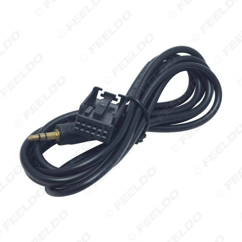 

FEELDO 1PC Car 12PIN Audi Radio 3.5mm AUX-IN Adapter Cable For Opel CD30 MP3 CDC40 CD70 NAVI DVD90 NAVI AUX Wire#6000