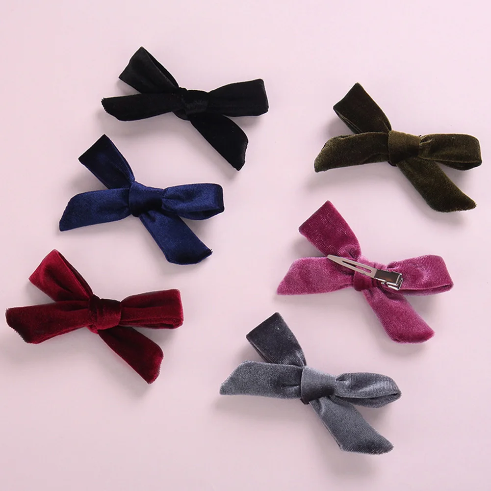 1 Pcs Kids Soft Velvet Bow Hairpins Barrettes Cute Sweet 2019 New Fashion Solid Cross Knot Hair Clip Girls Hot Acc | Детская одежда и