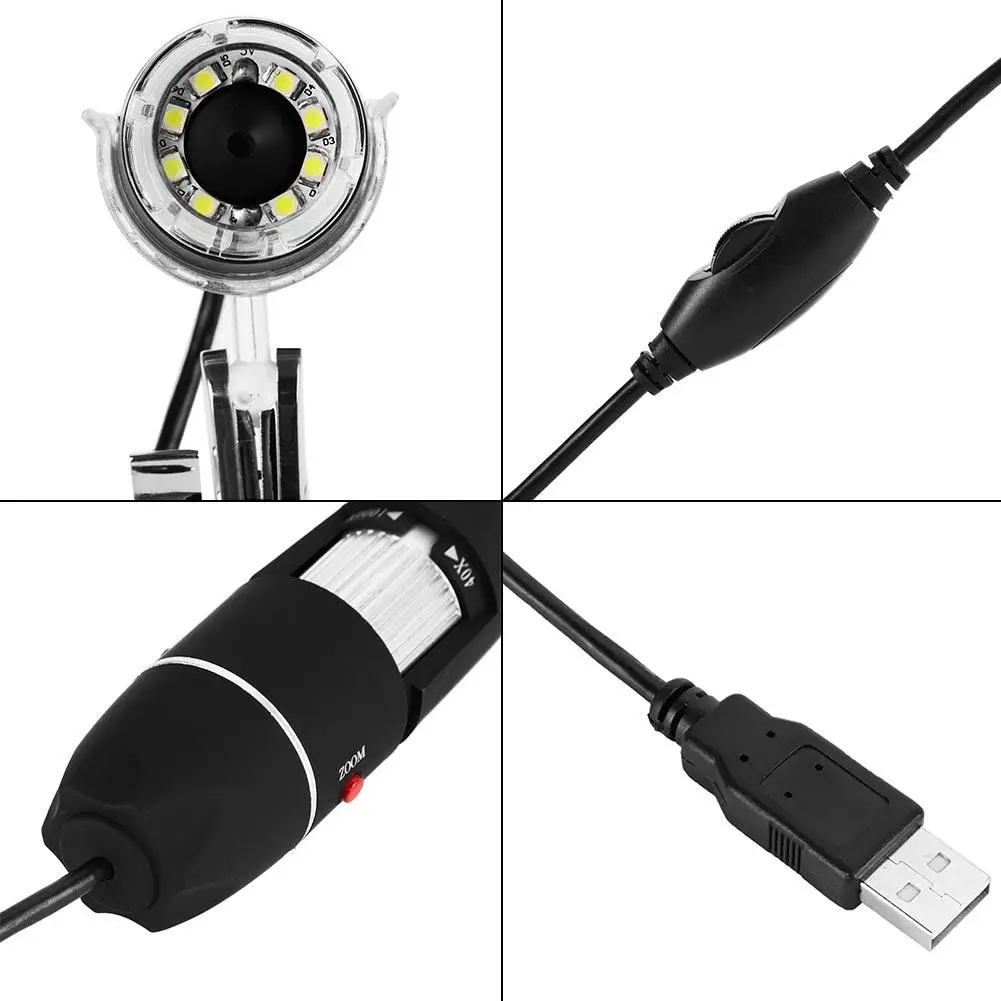 1000X зум 8 светодиодный USB микроскоп цифровая Лупа эндоскоп камера видео с