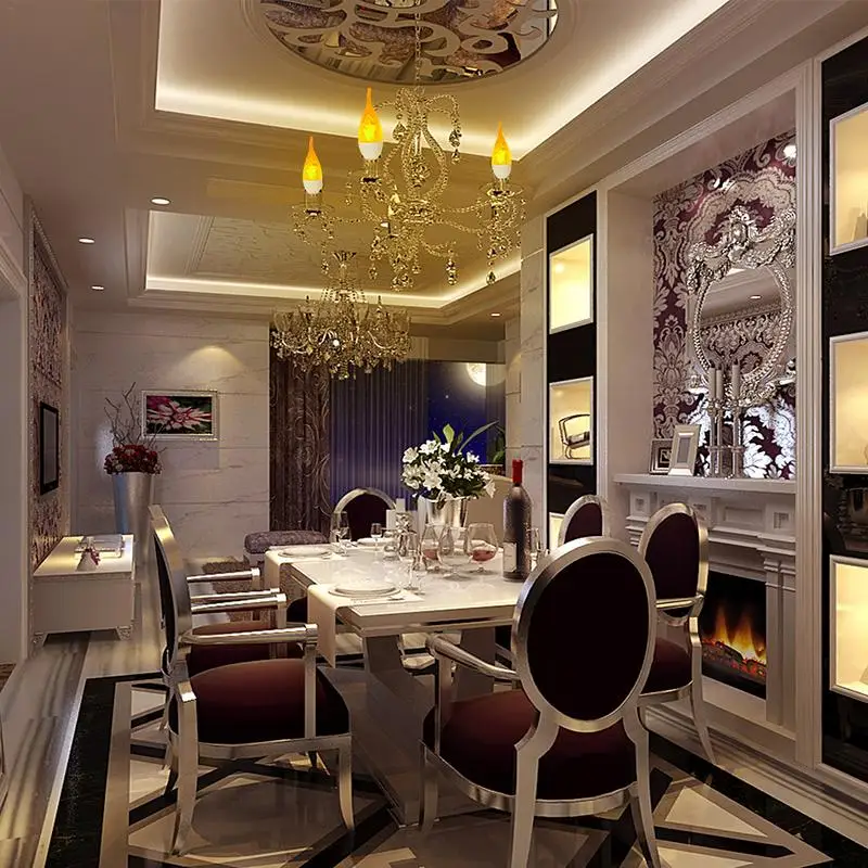 

E12 Flame Bulb Candle Light AC85-265V Three Mode LED Flame Light Bulbs Flickering LED Lamp Tail flame lamp