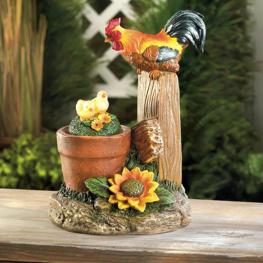 Садовый декор петух на солнечной террасе|Статуэтки и миниатюры| |