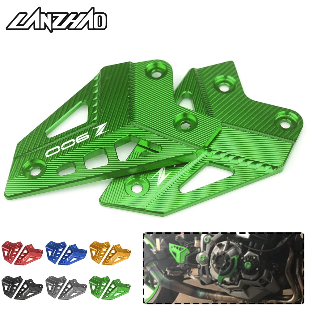 CNC алюминиевая защита для ног мотоцикла защитная пластина пара зеленых черных