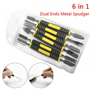 Металлическая лопатка с двумя концами, 6 шт., набор ручных инструментов для iPhone, iPad, планшетов мобильный телефон, инструмент для вскрытия, ремонта, лом, разборка