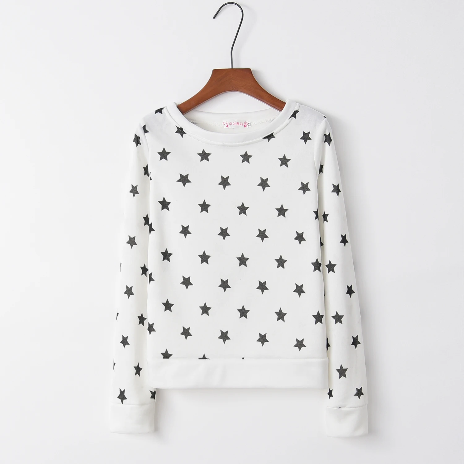 Женская толстовка с принтом звезды теплая большого размера Повседневная