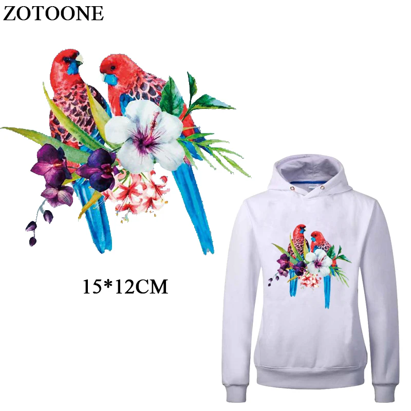 ZOTOONE Железный На переноске для одежды футболка птица цветок патч DIY аксессуар