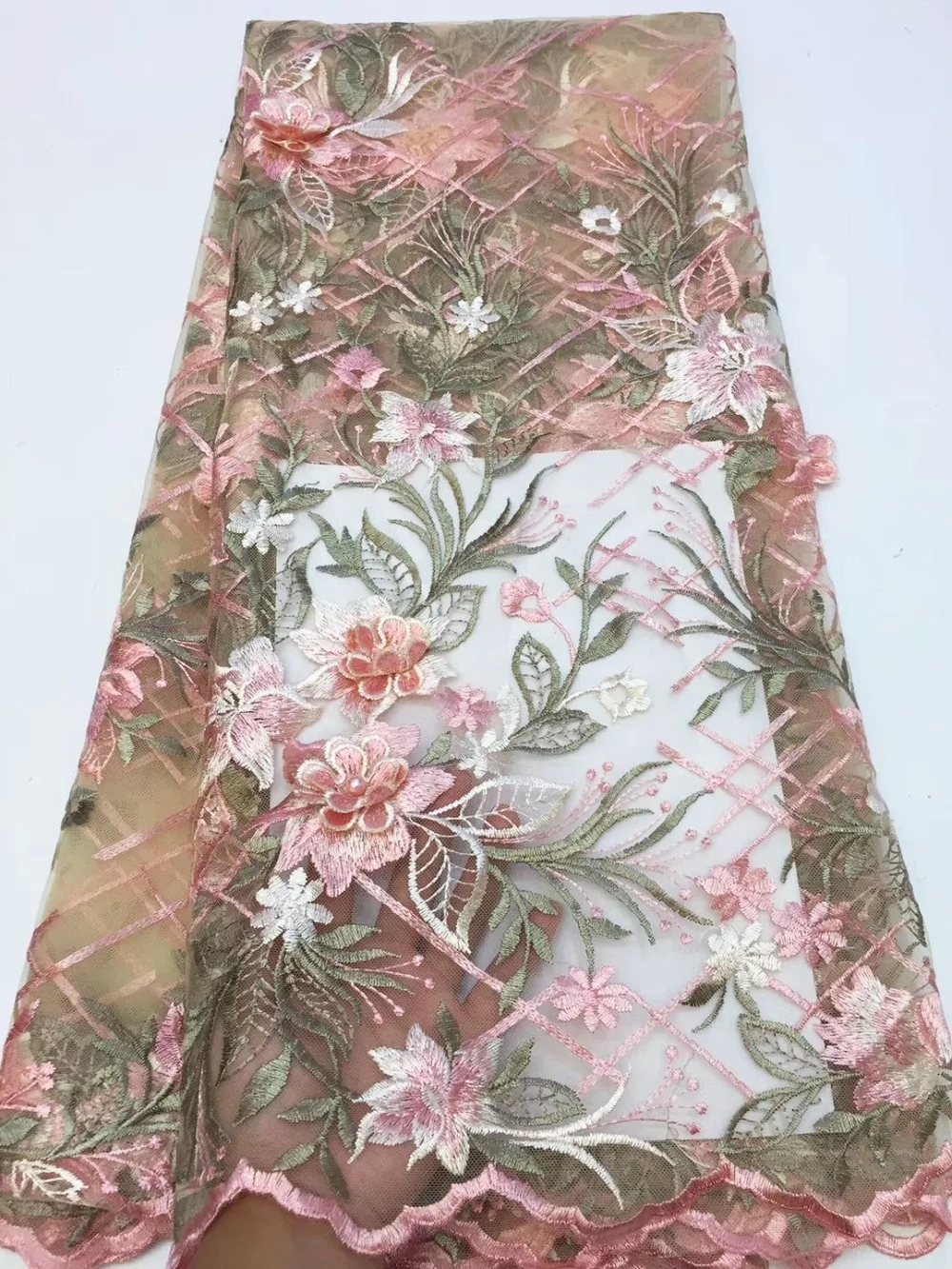 Новейший Свадебный нигерийский французский тюль кружевной материал 3D кружевная