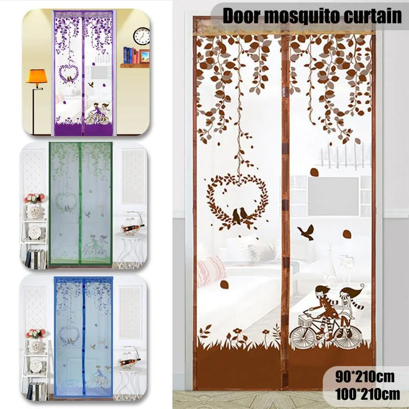 Пружинная велосипедная Магнитная занавеска для двери защита от насекомых