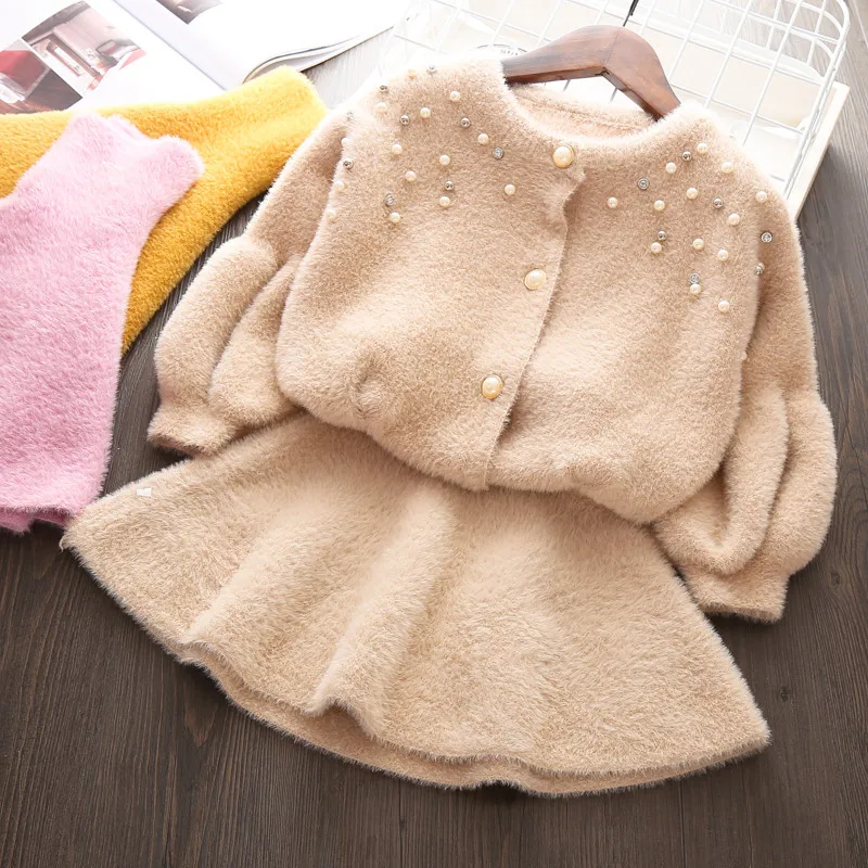 Комплект детской одежды осенне-весенний костюм для девочек 4 лет модная одежда