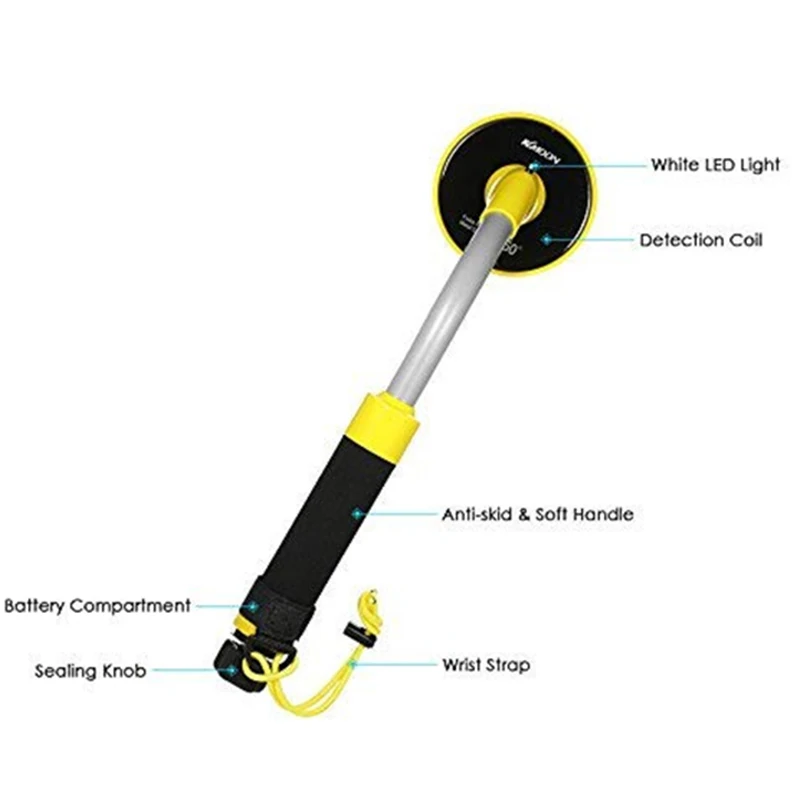 Новейший подводный водонепроницаемый металлодетектор PI 750 ручной Импульсной