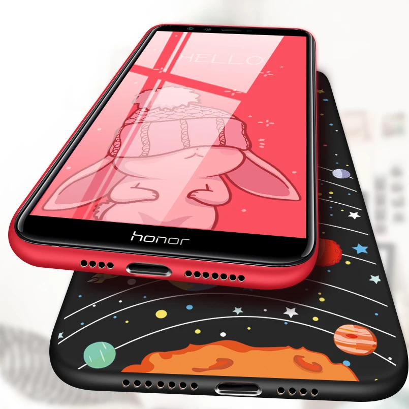 Силиконовый чехол-крышка для Huawei Honor 8 x милый мультфильм мягкий TPU чехол Capa 9 10 Lite 8x