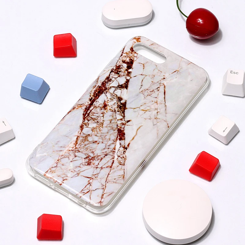 Honor 8X Marble Case For Huawei 8C 9 lite 10 Cover INS Style Unicorn Geometry Splice Pattern TPU Silicon |