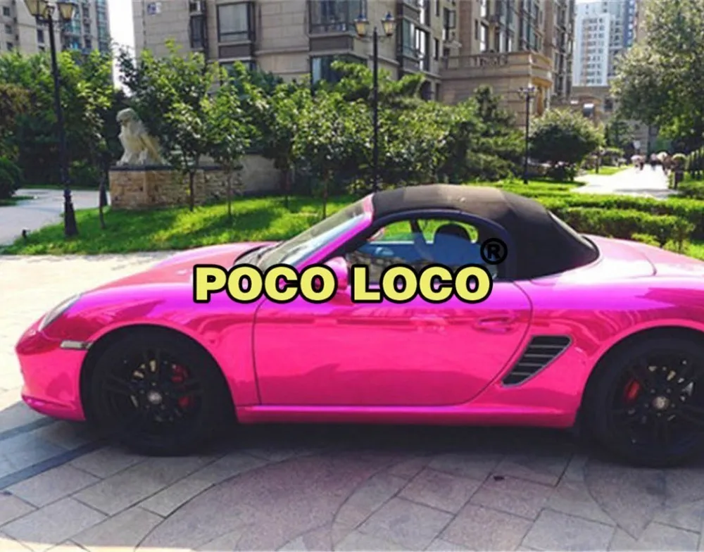Rose Red 10 Colors Easy Stretch Chrome Pink Car Vinyl Wrap Bubble Free Sticker Film | Автомобили и мотоциклы