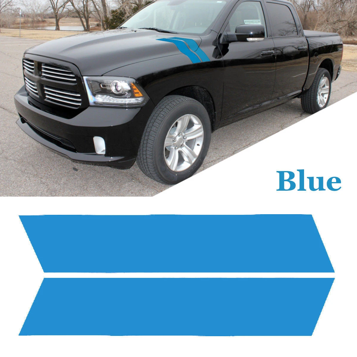 Грузовик автомобиль виниловая наклейка Mark Stripe стикеры капот крыло для Dodge Ram Ford