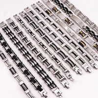 wholesale 12pcslots mix style stainless steel jewelry bracelets for mens gifts party wrist cuff bracelets top quality