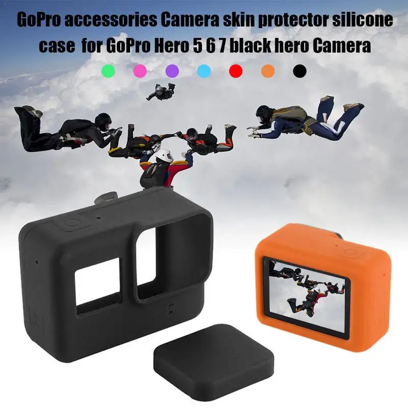 Силиконовый чехол для камеры PULUZ Hero7 черный Go PRO 7/6/5 защитный GO 7|Аксессуары