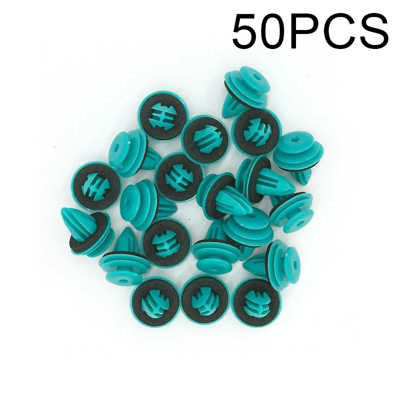 

50pcs Car Clips with Washers accessories parts Green Clip For BMW INTERIOR DOOR CARD PANEL TRIM CLIPS E53 E60 E61 E39 E46 E52