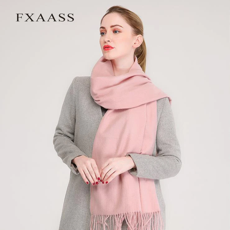Новинка осень/зима шерстяная шаль FXAASS Модный женский большой шарф роскошные