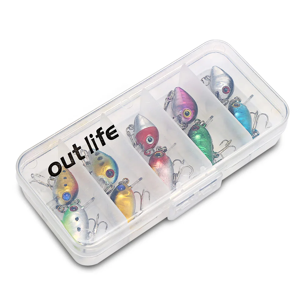 Outlife DW1082 10 шт. рыболовные приманки ABS Мини рыбалка приманка для карповых с Крючки
