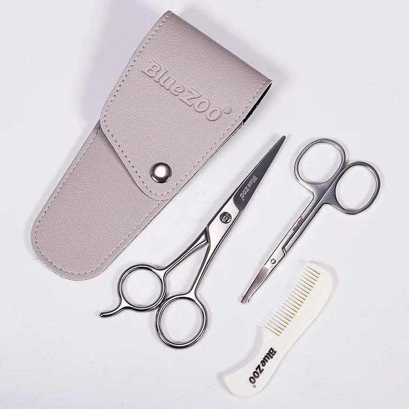 Men's Beard Mustache Scissors and Comb Set Kit for Men Care -3Pieces | Красота и здоровье
