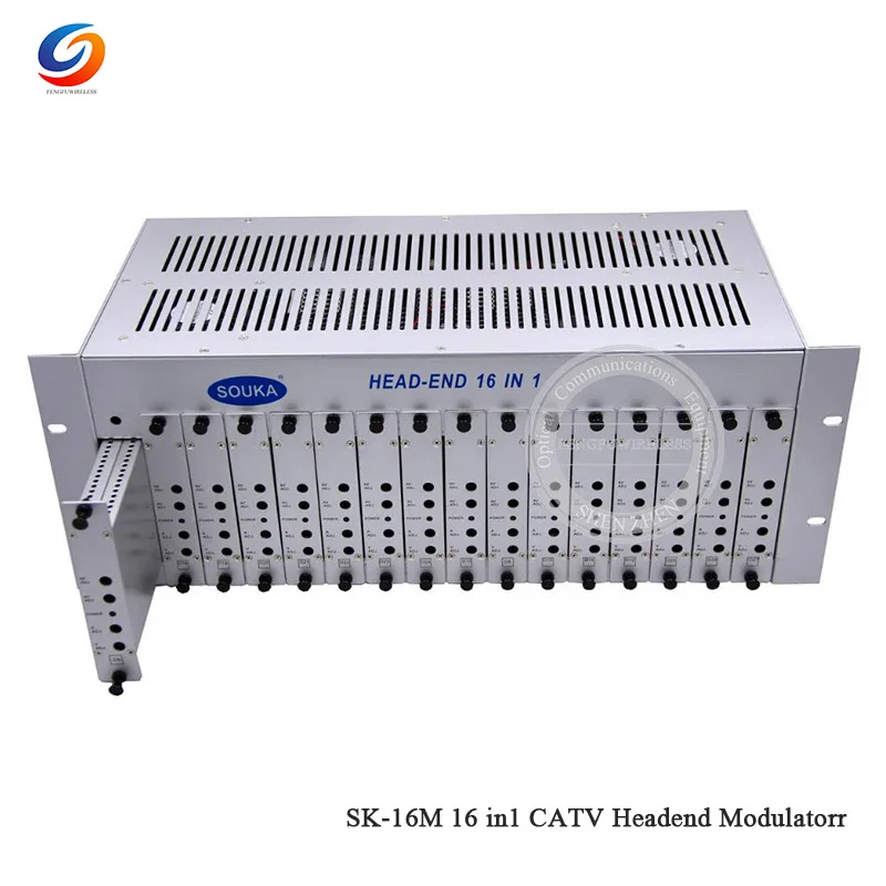 Горячая Распродажа SK-16M 16 в 1 Фиксированный Канал headend модулятор CATV для отеля/школы/общежития RF catv модулятор высокое качество