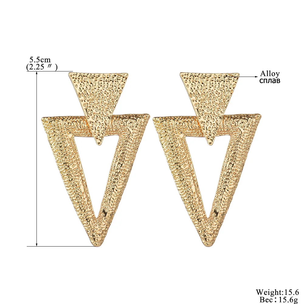 Женские Геометрические серьги подвески MESTILO в виде треугольника с металлическим