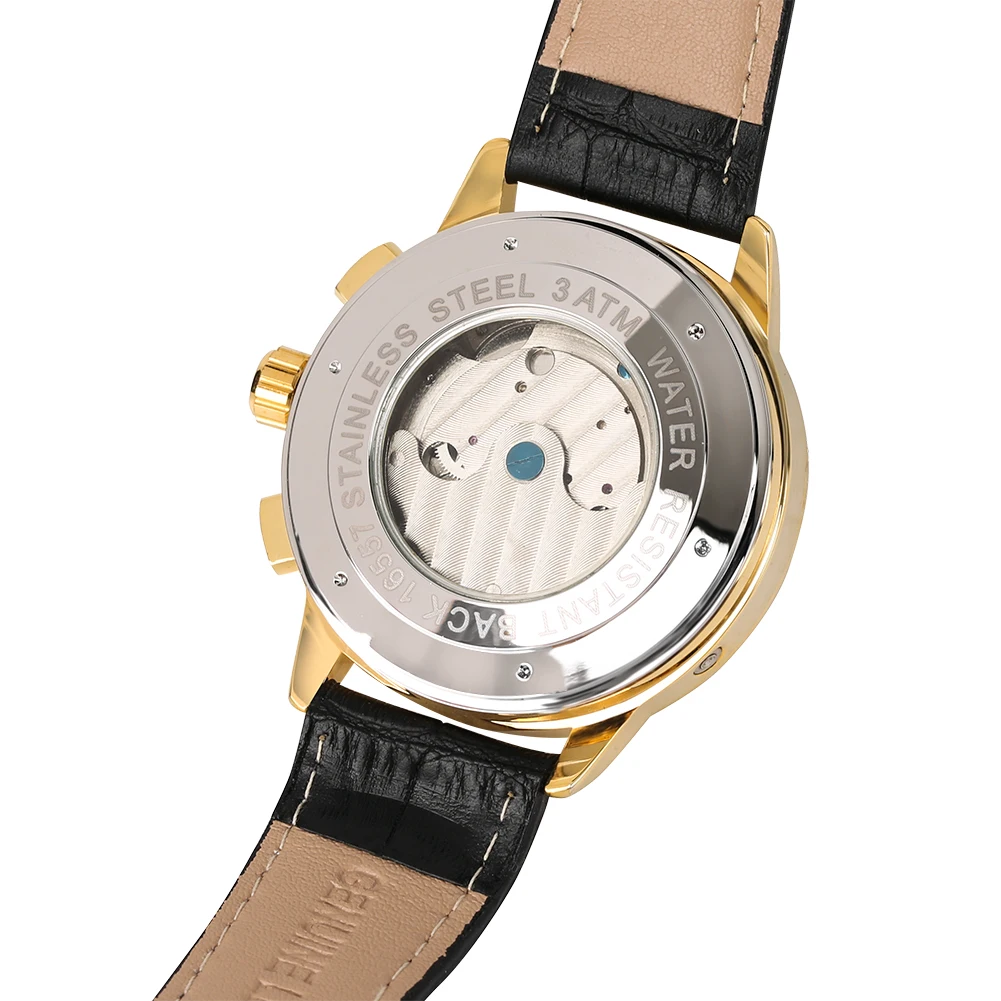 Мужские Роскошные автоматические механические часы Tourbillon с самозащитой