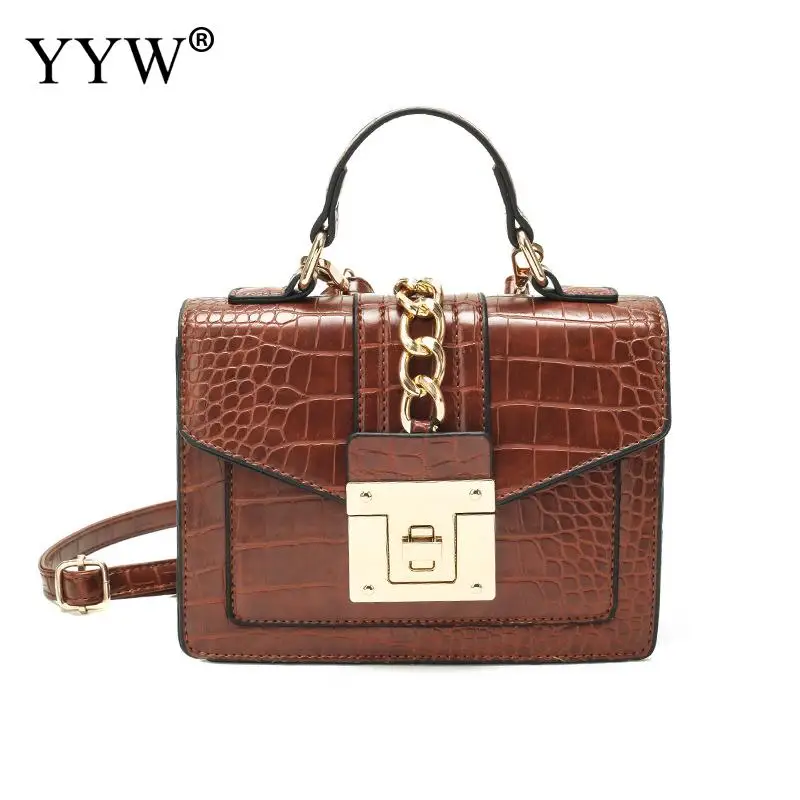 

2019 High Quality Vintage Leather Shoulder Bag For Women Box Handbag designer Brown Crossbody Messenger Bag women's Bags sac