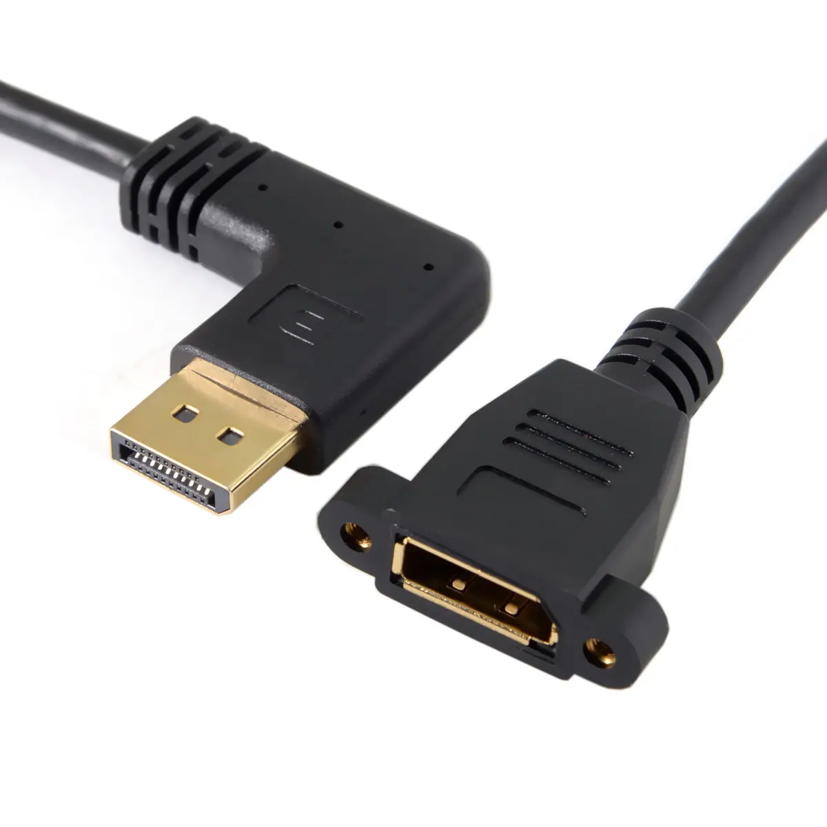 CYDZ Display Port Male to Female 90 градусов правый вниз угловой Удлинительный