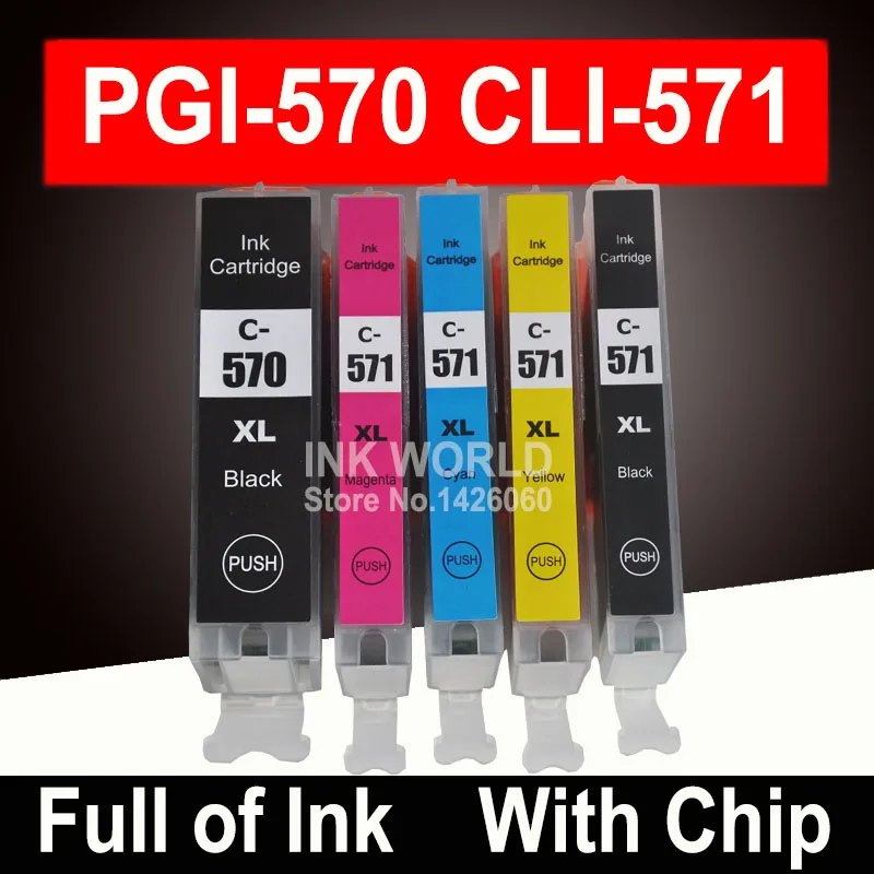 Чернильный картридж для Canon PGI 570 CLI 571 PGI570 XL Pixma MG5750 MG5751 MG5752 MG6850 MG7750 MG6853 MG7753 TS5050
