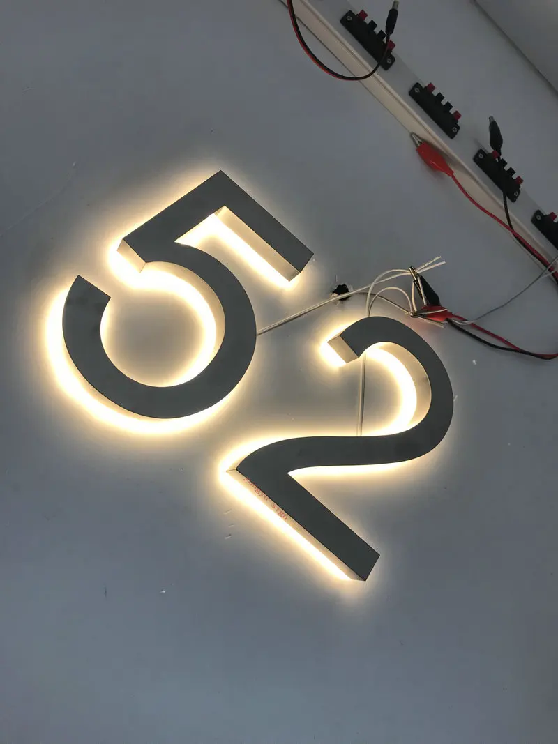 Уличный 3d светодиодный светильник с подсветкой из нержавеющей