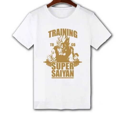 Мужская футболка с надписью Train To Go Super Saiyan Dragon Ball Z Бодибилдинг Гоку Супер Вегета
