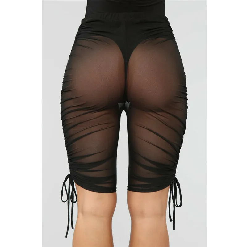 HIRIGIN Sexy Women Mesh Swimsuit Cover Ups Summer Party Shorts Sheer Perspective Lady Suit | Женская одежда