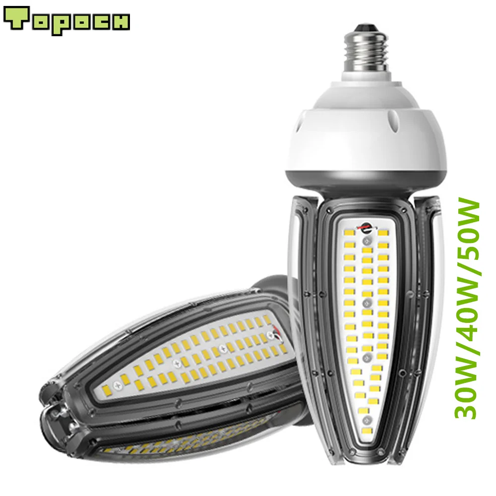 

Topoch LED Corn Light Bulb Olive 120LM/W 30W 40W 50W UL CE List Screw Base HID Replacement 100-277V for High Bay Garden Square