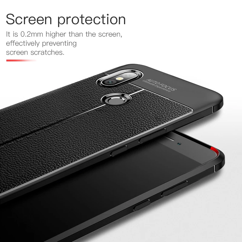 Чехол для Redmi Note 5 Pro чехлы из мягкого ТПУ кожи с текстурой задняя крышка телефона