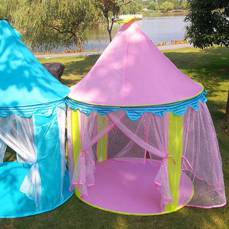Складная детская палатка игровой домик в стиле принцессы маленький размер 100 00X100