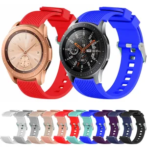Силиконовый ремешок для часов, 22 мм, 20 мм, для Samsung Galaxy Watch 42 мм, 46 мм, мягкий резиновый спортивный ремешок, браслет Gear S3 S2, SM-R800