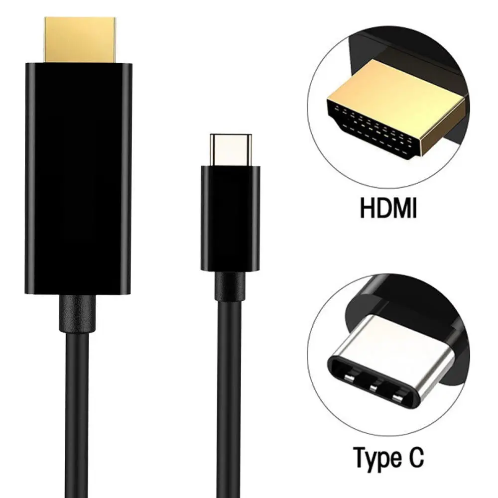 Горячий-Type-c видео кабель USB3.1 тип-c к HDMI 6 футов USB 3 1 (Thunderbolt совместимый) для