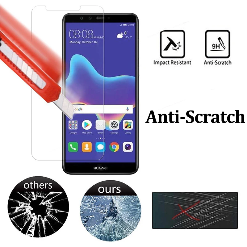 Для Huawei Y9 2018 стекло для Y6 prime защитное Y3 Y5 ii защита экрана Y 3 5 6 закаленное 9h пленка |