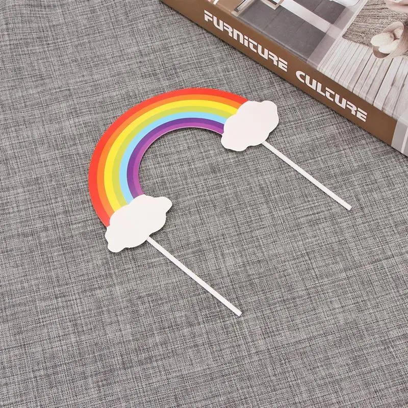 10 шт. случайный цвет красивые Радужные облака кекс торты Топпер десерт украшение