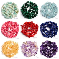 high quality 5 8mm chip shape 45 different materials natural stone diy gems necklace bracelet jewelry loose beads 40 43cm wj69