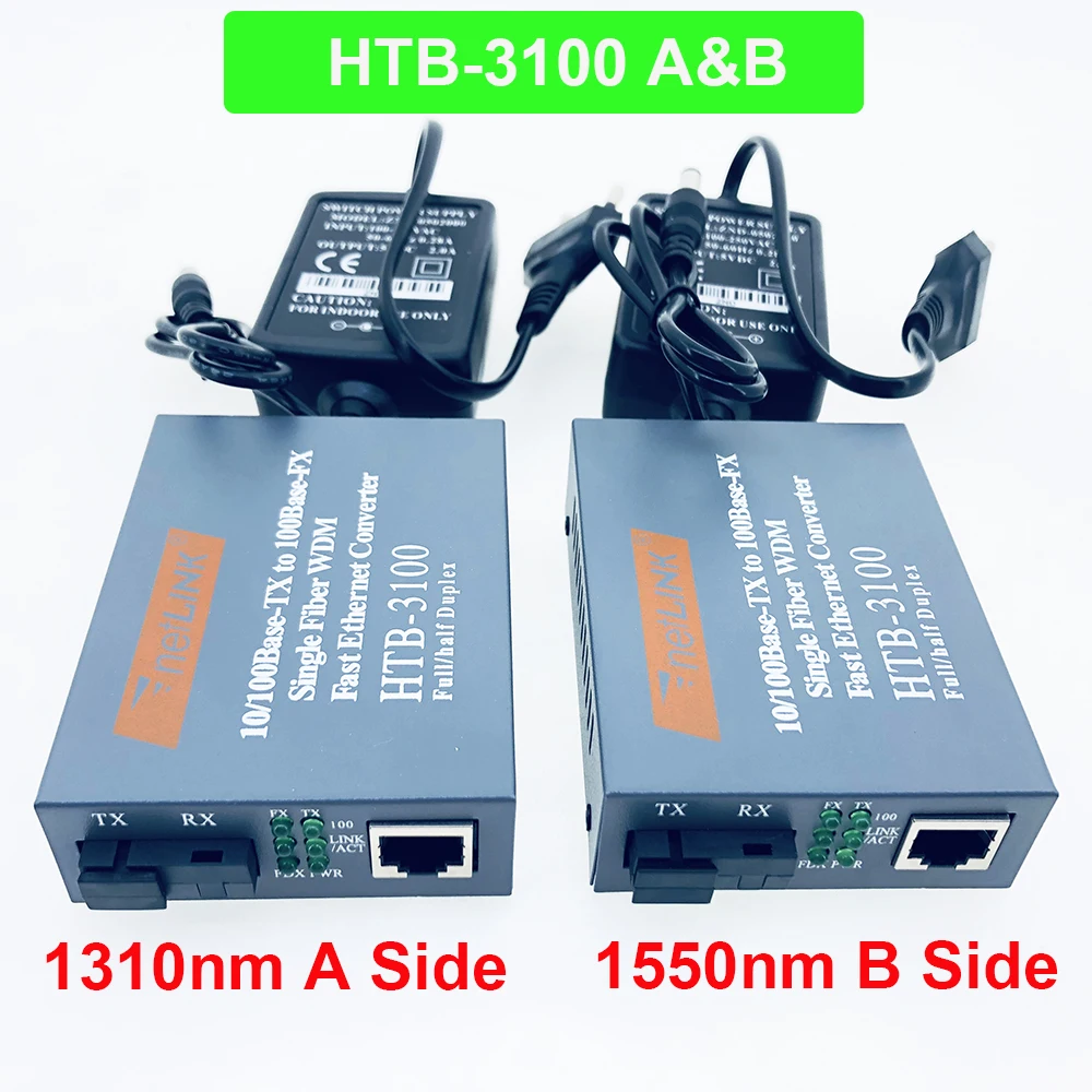 Волоконно оптический трансивер RTXMC HTB 3100 A and B SC/APC 20 км|Оптоволоконное