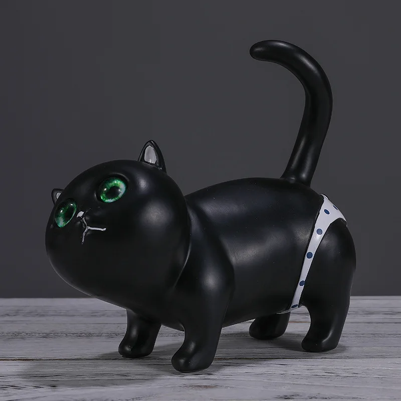 

Animal Figurine Ornament Cat Room Decoration Figurines Home Accessories Resin Craft Supplies