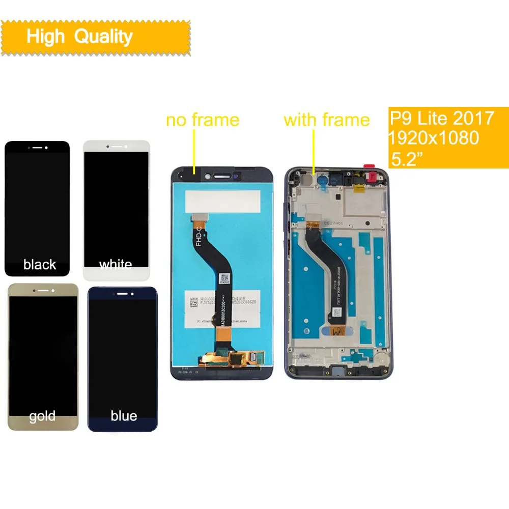 10 шт./лот для Huawei P8 Lite 2017 PRA LA1 LX1 LX3 ЖК дисплей с сенсорным экраном дигитайзер в