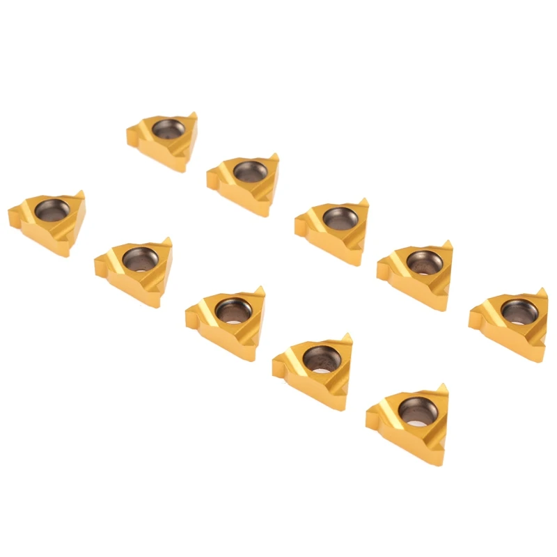 10 шт. / Набор 11Ir A60 Золотой карбид вольфрама вставки для наружной нарезки на токарном станке с ЧПУ и боринг-бар.