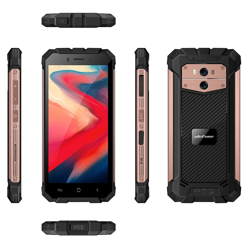 Ulefone Armor X2 3g смартфон 5 ''Android 8 1 MT6580 четырехъядерный 2 ГБ + 16 Гб 13 0 МП отпечаток